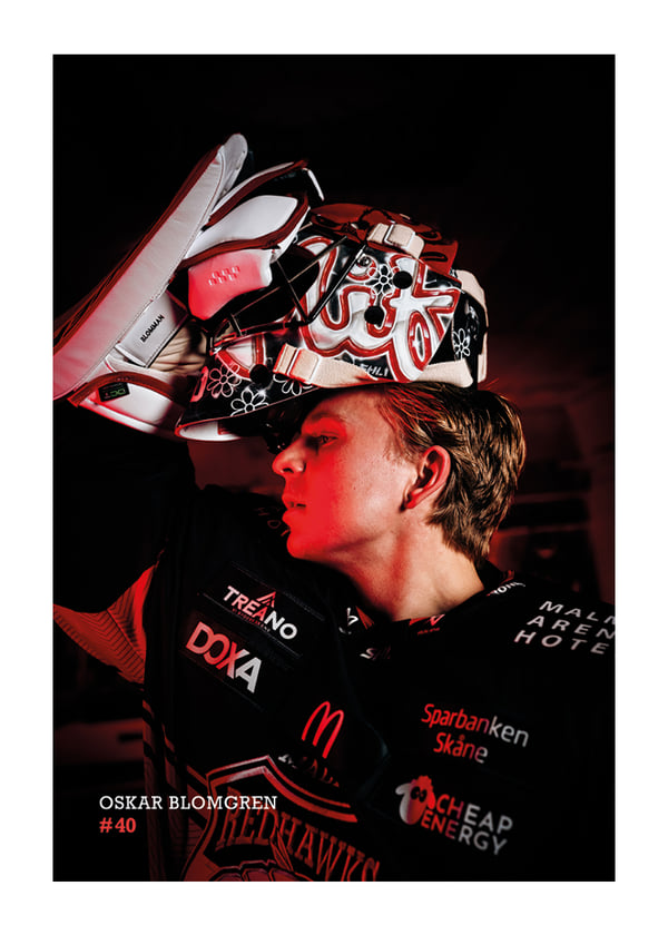 Poster Oskar Blomgren #40 Malmö Redhawks 2026/2027