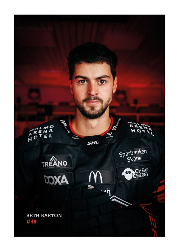 Poster Seth Barton #49 Malmö Redhawks 2026/2027