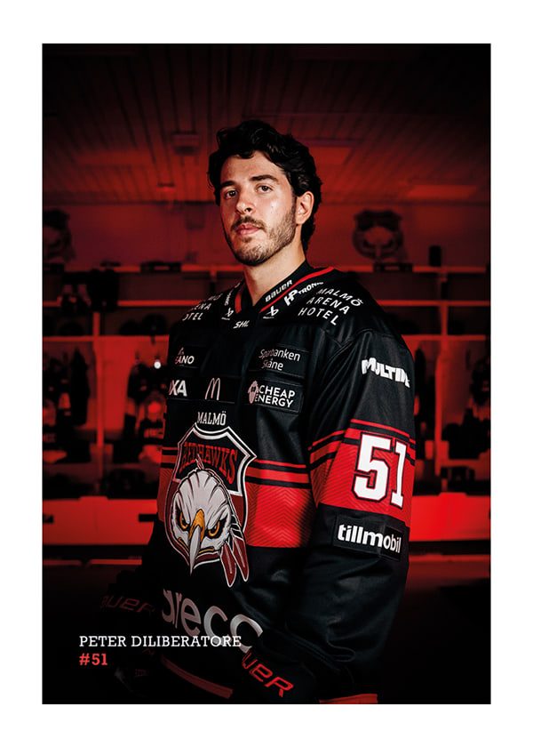 Poster Peter DiLiberatore #51 Malmö Redhawks 2026/2027
