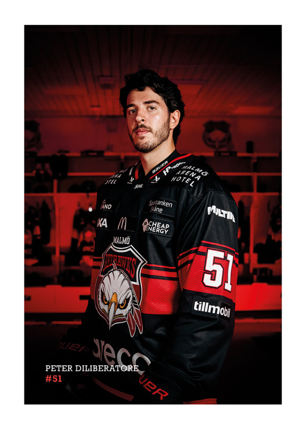 Poster Peter DiLiberatore #51 Malmö Redhawks 2026/2027
