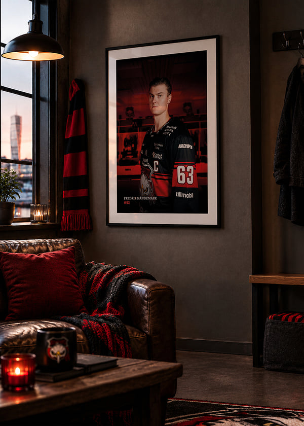 Poster Fredrik Händemark #63 Malmö Redhawks 2026/2027 crossfade