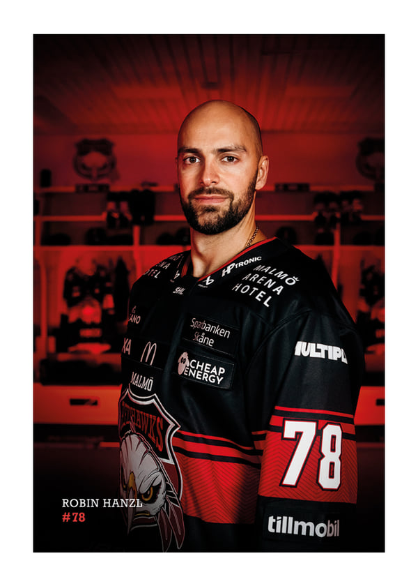 Poster Robin Hanzl #78 Malmö Redhawks 2026/2027