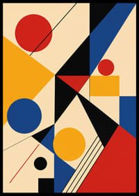 Kleurrijke geometrische vormen in harmonieus evenwicht.-6