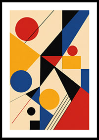 Colorful geometric shapes in harmonious balance.-0