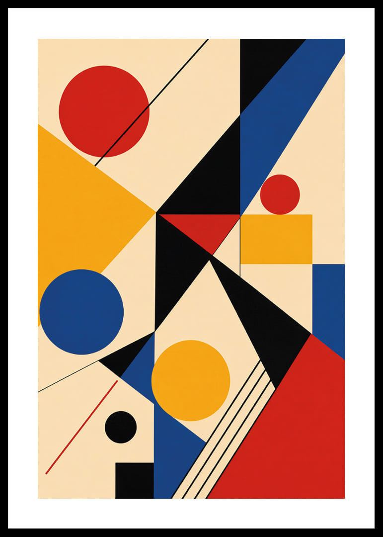 Kleurrijke geometrische vormen in harmonieus evenwicht.-12