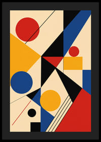Kleurrijke geometrische vormen in harmonieus evenwicht.-4
