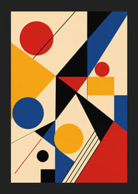 Kleurrijke geometrische vormen in harmonieus evenwicht.-5