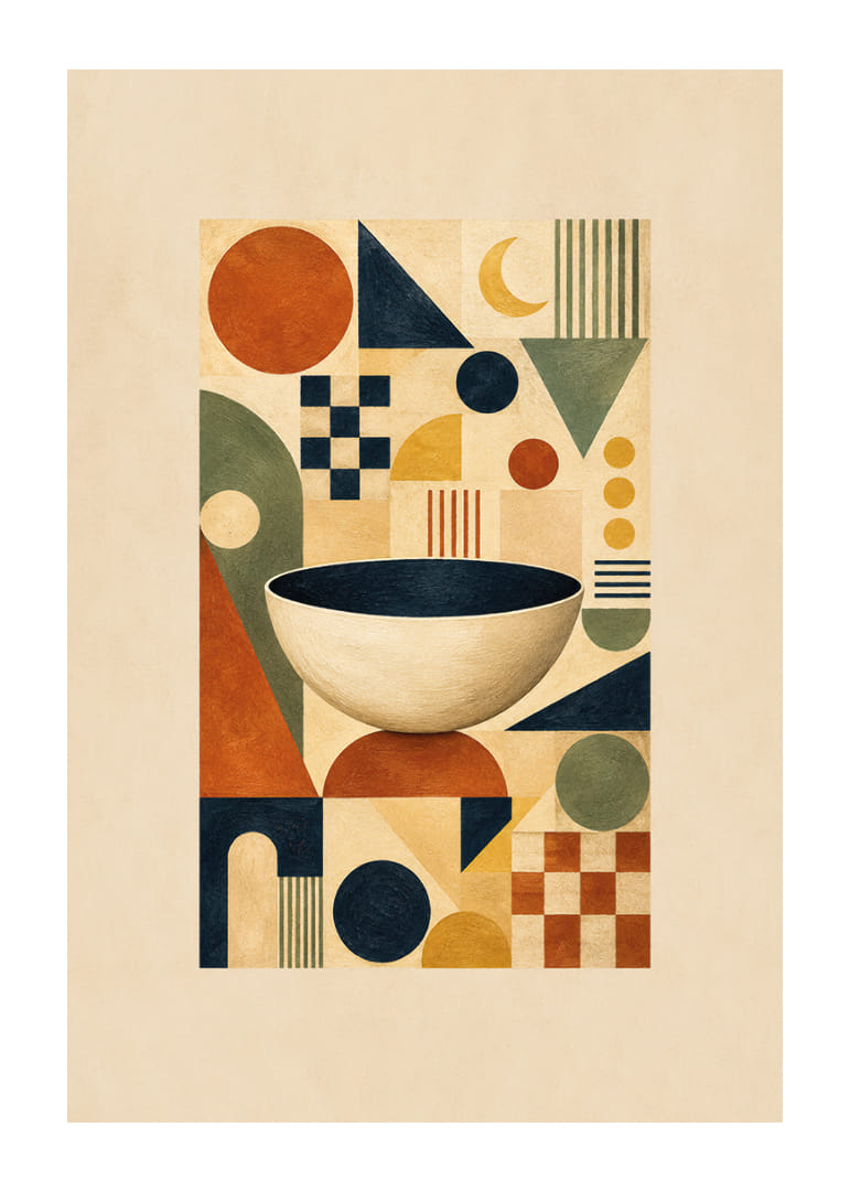 Boeiend geometrisch ontwerp met harmonieuze kleuren.-12