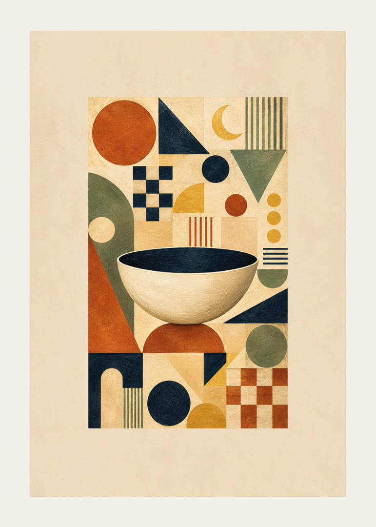 Boeiend geometrisch ontwerp met harmonieuze kleuren.-12
