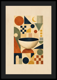 Boeiend geometrisch ontwerp met harmonieuze kleuren.-4