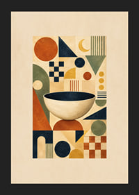 Captivating geometric design with harmonious colors.-5