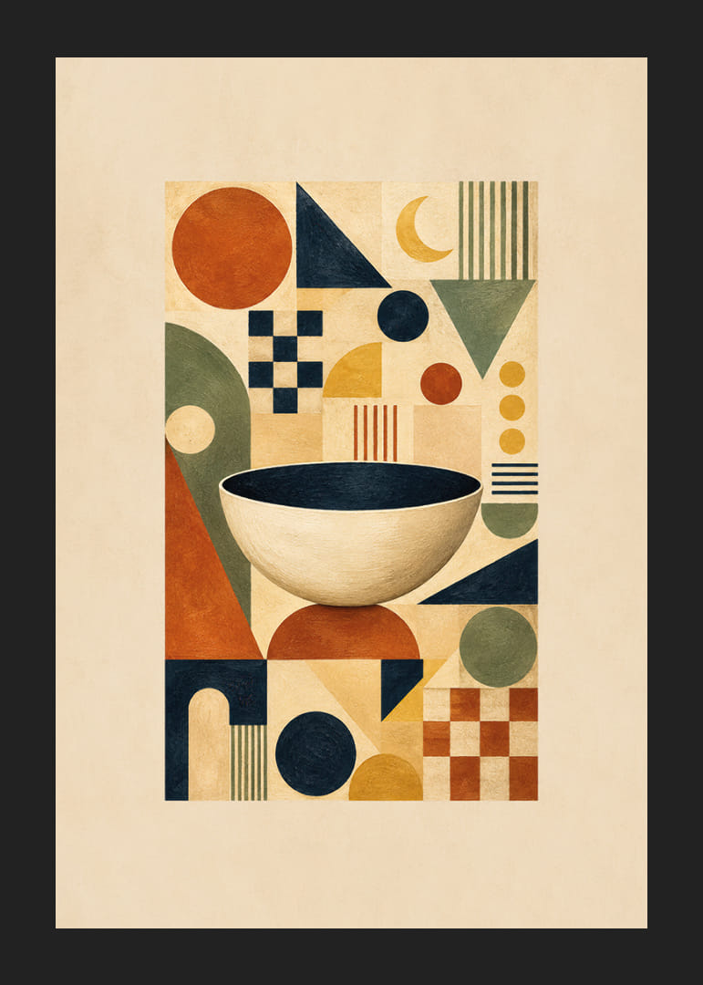 Boeiend geometrisch ontwerp met harmonieuze kleuren.-12