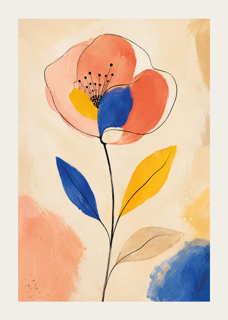 Een levende bloem vol kleurrijke elegantie en expressie.-12