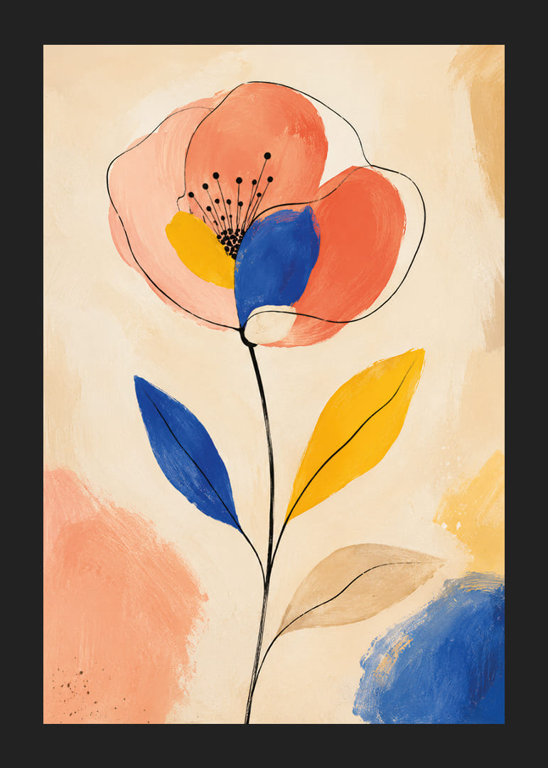 Een levende bloem vol kleurrijke elegantie en expressie.-12
