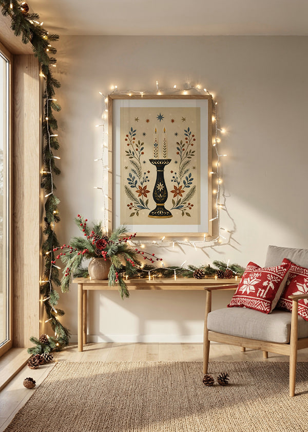Poster Festive Christmas Candle crossfade