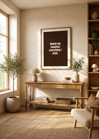 Plakat typograficzny z pewnym siebie cytatem w ciepłym stylu retro.-8