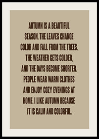 Typographic autumn poster with warm words about leaves, peace and cozy evenings.-2