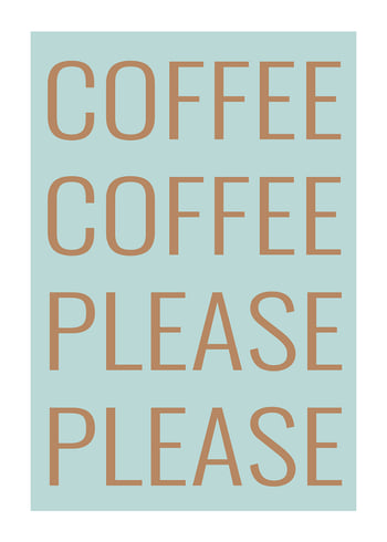 Poster Copper Coffee Words
