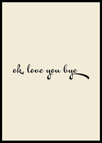 Playful handwritten love greeting in black against a warm beige background.-6
