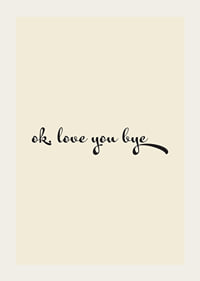 Playful handwritten love greeting in black against a warm beige background.-3
