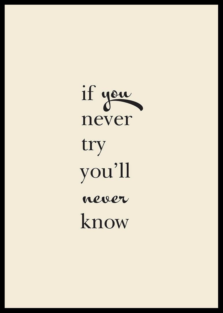 Minimalist text poster with an encouraging quote in elegant black typography.-12