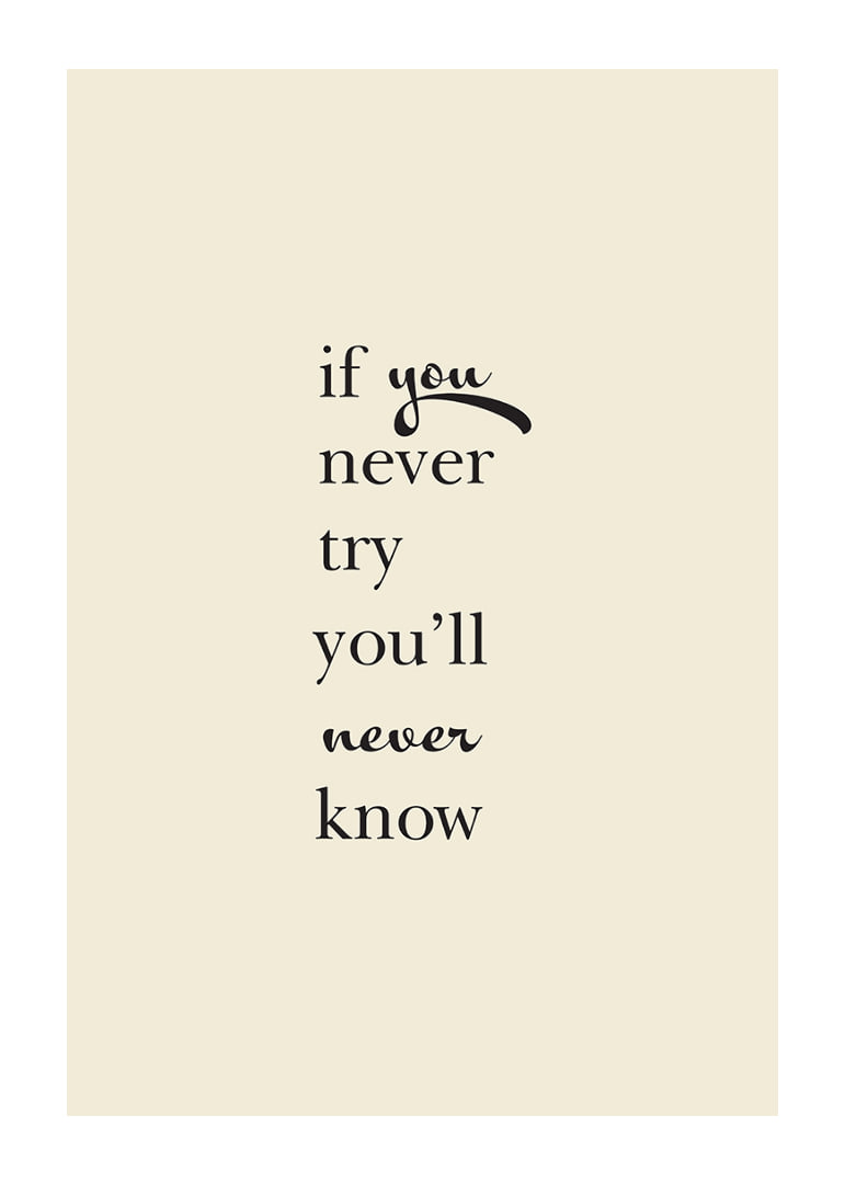 Minimalist text poster with an encouraging quote in elegant black typography.-12