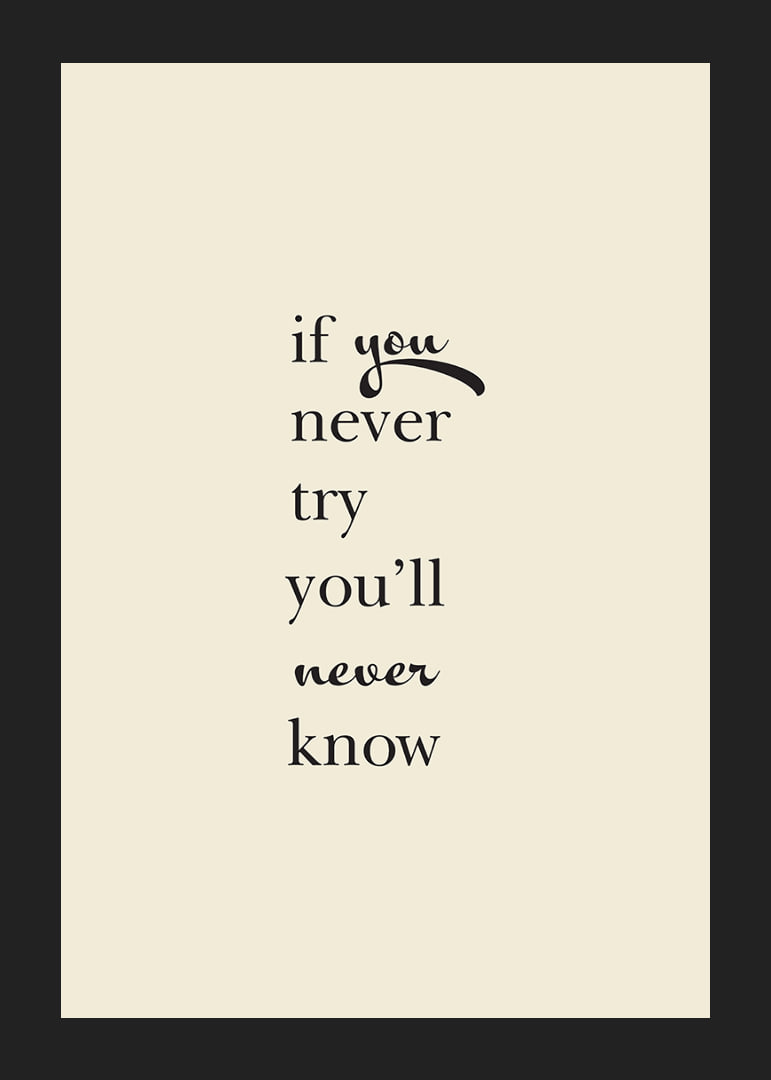Minimalist text poster with an encouraging quote in elegant black typography.-12