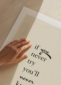 Minimalist text poster with an encouraging quote in elegant black typography.-9