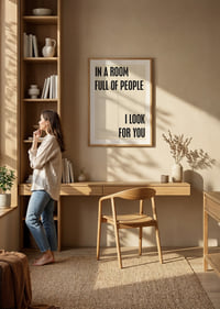 Plakat typograficzny z ciepłym i tęsknym tekstem o miłości w kolorze czarnym.-8