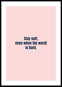 Soft pink typography poster with an uplifting message of strength and caring.-0