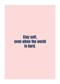Soft pink typography poster with an uplifting message of strength and caring.-1