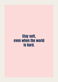 Soft pink typography poster with an uplifting message of strength and caring.-3