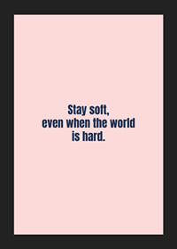 Soft pink typography poster with an uplifting message of strength and caring.-5