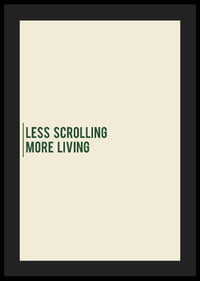 Minimalistyczny plakat typograficzny z przesłaniem zachęcającym do większej obecności w życiu codziennym.-4