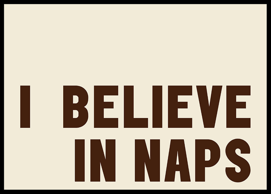 Typographic poster with a warm message about rest and recovery.-12
