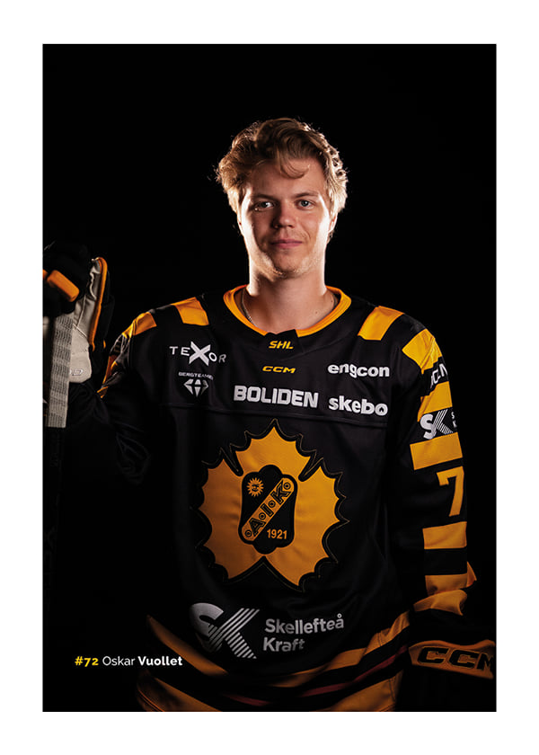 Poster Oskar Vuollet #72 Skellefteå AIK 2026/2027