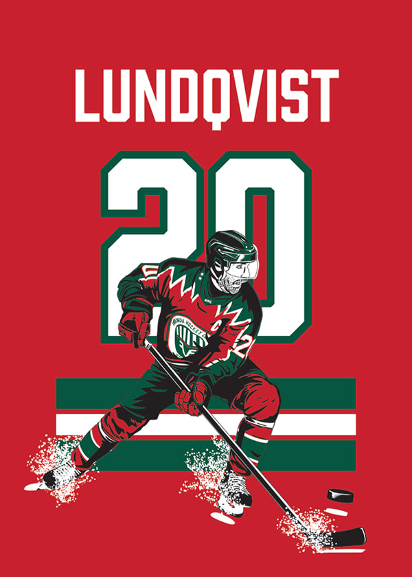 Poster Joel Lundqvist Tröja Hissas 2026 Röd