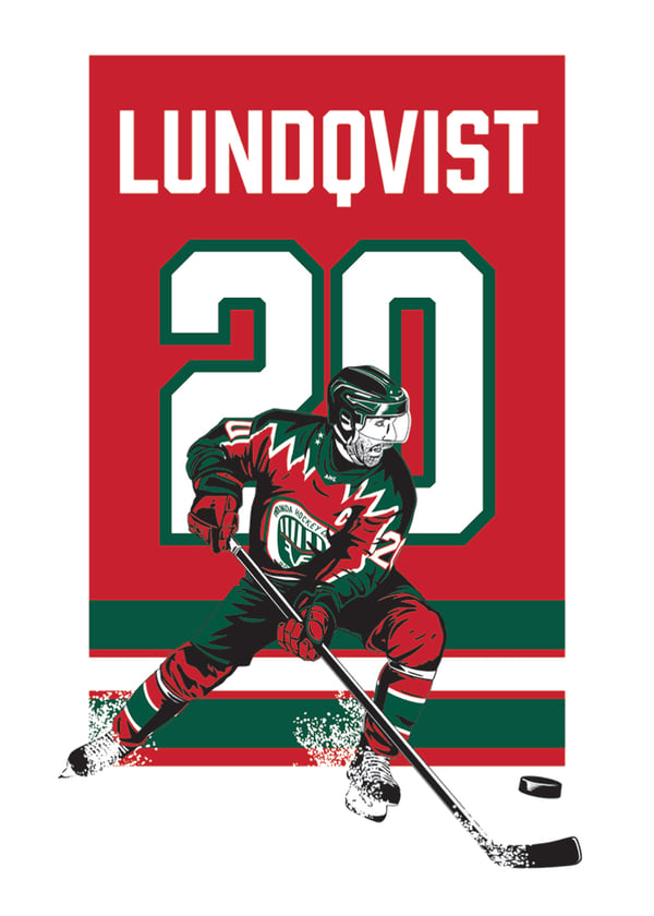 Poster Joel Lundqvist Tröja Hissas 2026 Vit