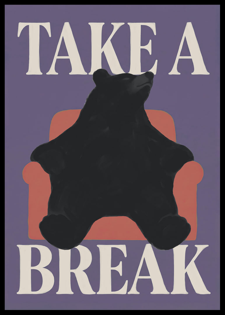 A relaxed black bear in an armchair gives the room a playful and peaceful feeling.-12