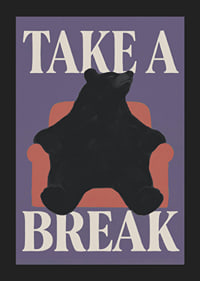 A relaxed black bear in an armchair gives the room a playful and peaceful feeling.-5
