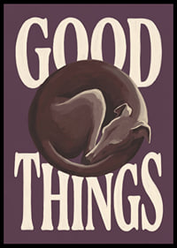 A sleeping badger and warm words create a calm, hopeful feeling.-6