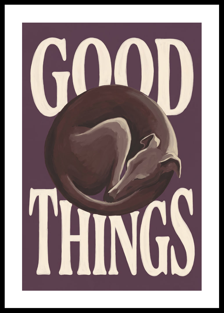 A sleeping badger and warm words create a calm, hopeful feeling.-12