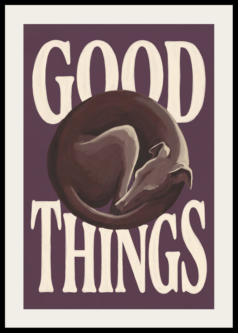 A sleeping badger and warm words create a calm, hopeful feeling.-12