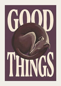 A sleeping badger and warm words create a calm, hopeful feeling.-3