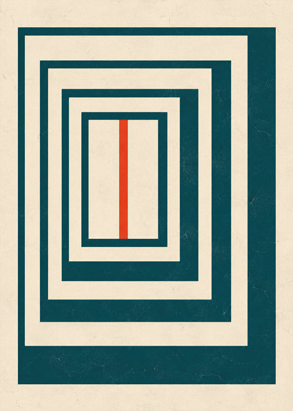 Póster Teal Frame Rhythm