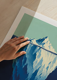 A stylized iceberg poster that captures the depths of the ocean and Arctic stillness.-9