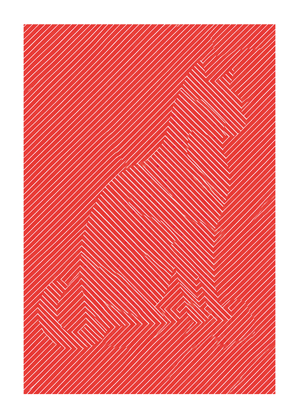 Poster Scarlet Sneaker Outline