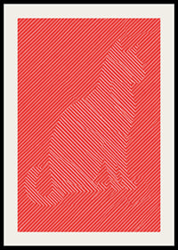 A red graphic sneaker with white lines with an energetic, modern feel.-2