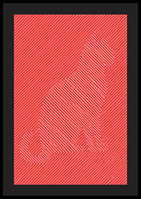 A red graphic sneaker with white lines with an energetic, modern feel.-4