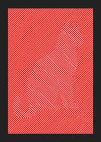 A red graphic sneaker with white lines with an energetic, modern feel.-5